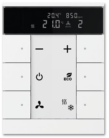 ABB 2CKA006330A0010 SBC/U6.0.1-84 Регулятор комнатной температуры с датчиками CO2/влажности, 6-клавишный