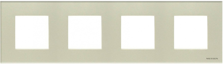 ABB 2CLA227400N3501 Рамка 4-постовая, 2-модульная, серия Zenit, стекло Жемчужное