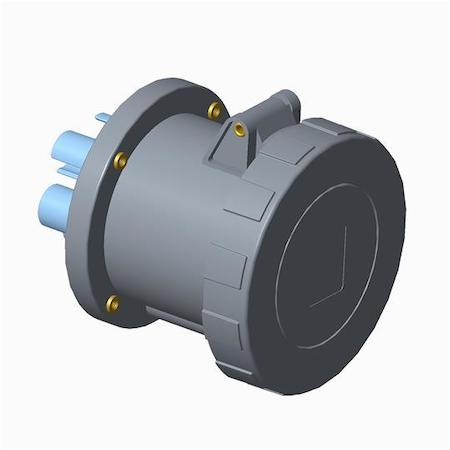 ABB 2CMA167134R1000 Розетка панельная с прямым унифицированным фланцем 2125RU1W, 125A, 2P+E, IP67, 1ч