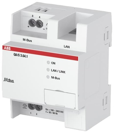 ABB 2CDG110227R0011 QA/S3.64.1 Модуль анализа энергопотребления, M-Bus, на 64 счетчика