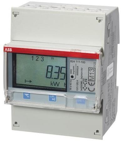 ABB 2CMA100814R1000 Счетчик 3-фазный,акт-реакт. эн.(2Н),кл. точности 0,5S,трансф. вкл.1(6)А, имп. вых,тип B24 351-200