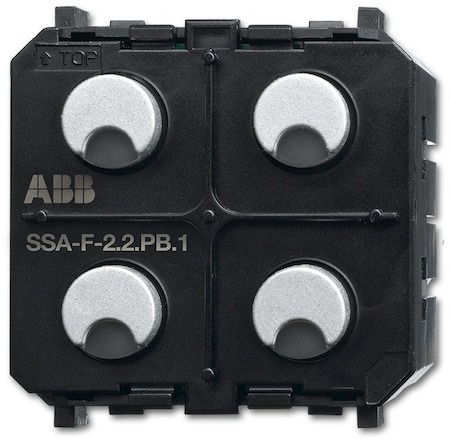 6220-0-0234 ABB Zenit SSA-F-2.2.PB.1 Сенсор 2-клавишный/релейный активатор 2-канальный free@home