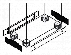 ABB ZA8030 Цоколь для шкафов SR 100х800х300мм ВхШхГ