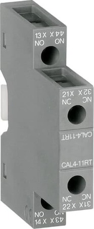 ABB 1SBN010129R1011 Блок контактный CAL4-11RT (1НО+1НЗ) боковой для контакторов AF..RT и NF..RT (соединение под кольц. наконечник)