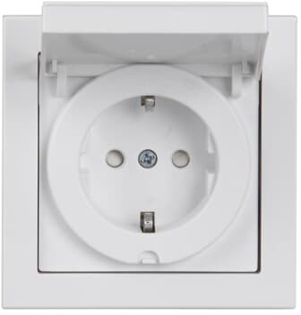 ABB 2TKA000698G1 Розетка SCHUKO с заземлением, 16А / 250В, зажимные клеммы, серия Impressivo, белый, IP44