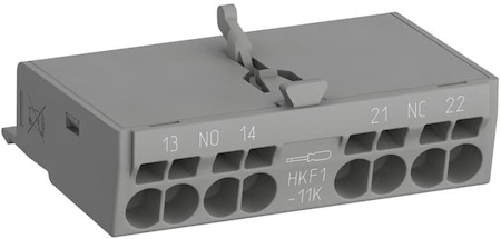 ABB 1SAM201901R1201 Контакты дополнительные HKF1-11K (1НО+1НЗ) фронтальные с втычными клеммами для авт.выключателей серии MS132..K