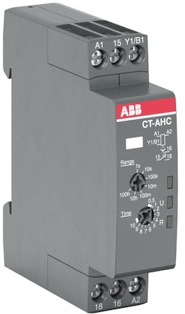 ABB 1SVR508110R0000 Реле времени CT-AHC.12 компактное (задержка при отключ.) 24-48B DC, 24- 240B AC (7 диапазонов времени 0,05с...100ч) 1ПК