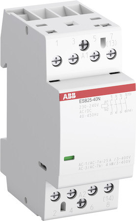 ABB 1SAE231111R0731 Контактор ESB25-31N-07 модульный (25А АС-1, 3НО+1НЗ), катушка 400В AC/DC