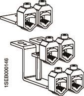 ABB 1SEP408268R0001 Набор 2-х местн. V-образных зажимов для XLBM, 2х16-35/2х50-185 (3 шт.)