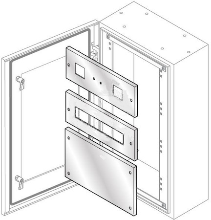 ABB PS2676X Панель нерж.ст.для изм. приборов 185х600