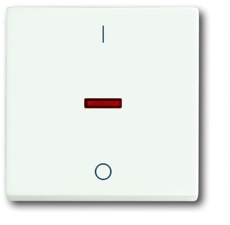 ABB 2CKA001751A3028 "Клавиша для механизма 1-клавишного выключателя, с красной линзой, с маркировкой ""I/O"", Future/Axcent/Carat/Династия, белый бархат