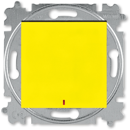 2CHH592545A6064 Переключатель одноклавишный с подсветкой ABB Levit контрольная жёлтый / дымчатый чёрный