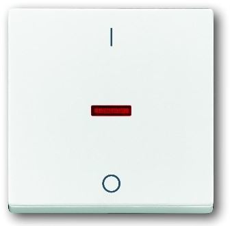 2TKA000551G1 ABB Impressivo Клавиша для 1-клавишных выключателей/переключателей/кнопок с символом "I/O", красная линза, , белый