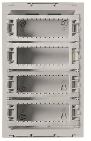 ABB 2CLA129400T1301 Бокс поста централизации открытого монтажа на 24 модуля (4 ряда), цвет серебристый