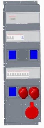 ABB 2CMA101810R1000 Бокс MPR63/1MSPRO с розетками в сборе, IP44, пластик