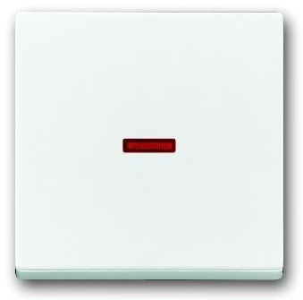 ABB 2TKA000559G1 Клавиша для 1-клавишных выключателей/переключателей/кнопок, красная линза, Impressivo, белый