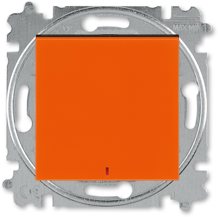2CHH592545A6066 Переключатель одноклавишный с подсветкой ABB Levit контрольная оранжевый / дымчатый чёрный