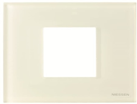 ABB 2CLA247200N3001 Рамка итальянского стандарта 3M, 2-модульная, базовая, серия Zenit, цвет стекло белое