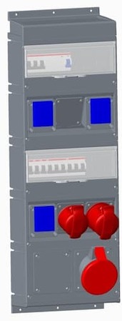 ABB 2CMA101808R1000 Бокс MPR63PRO с розетками в сборе, IP44, пластик