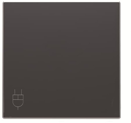 ABB 2CLA858810A1501 Накладка розетки с крышкой, серия SKY, цвет чёрный бархат