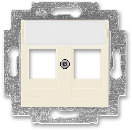 2CHH291018A4017 Накладка с суппортом ABB Levit для информационных разъёмов слоновая кость