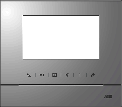 ABB 2TMA070130W0051 Рамка для абонентского устройства 4,3, белый глянцевый