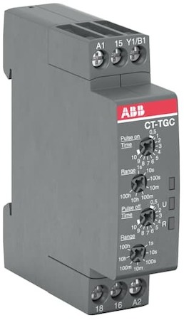 ABB 1SVR508160R0000 Реле времени CT-TGC.12 компактное (генератор импульсов) 24-48B DC, 24- 240B AC (7 диапазонов времени 0,05с...100ч) 1ПК