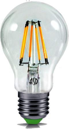 4690612003207 Лампа светодиодная LED-A60-PREMIUM 6Вт 230В Е27 3000К 540Лм прозрачная ASD