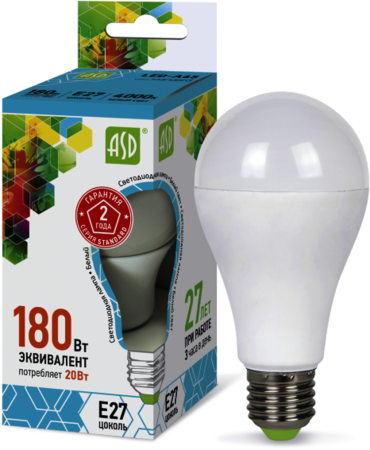 4690612005874 Лампа светодиодная LED-A65-standard 30Вт 230В Е27 4000К 2400Лм ASD