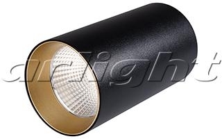 Arlight 022953 Светильник накладной SP-POLO-R85-1-15W Warm White 40deg (Black, Gold Ring)