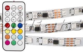 Arlight 020980 Лента SPI-5000-IR21B 12V RGB (5060,300 LED x3,1804, ПДУ)