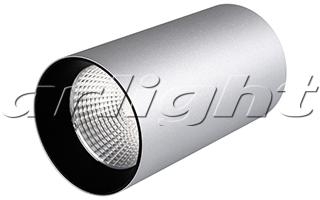 Arlight 022963 Светильник накладной SP-POLO-R85-1-15W Warm White 40deg (Silver, Black Ring)