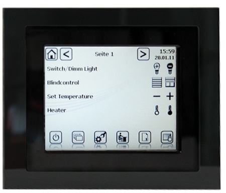 BEG 90127 Декоративная стеклянная рамка для KNX Control Touch-Panel 90120 / чёрный