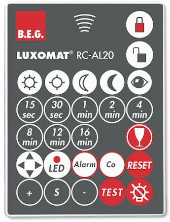 BEG 92033 Пульт управления для уличных светильников AL20-280-BM, AL20-280-BM-LED, в комплекте настенный держатель /серый