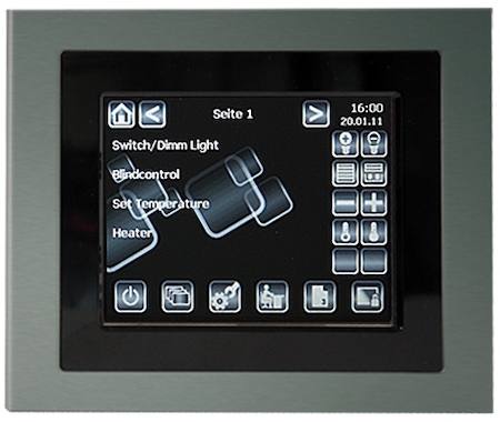 BEG 90138 Декоративная нержавеющая сталь рамка для KNX Control Touch-Panel 90120 / серый