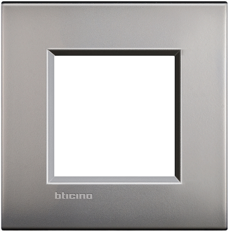 BTicino LNC4802NK LivingLight Рамка AIR 1 пост, цвет Матовый никель
