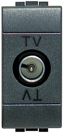 BTicino L4202DC Экранированная TV розетка оконечная 1 модуль, "папа"
