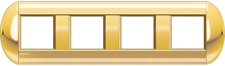 BTicino LNB4802M4OC LivingLight Рамка овальная, 4 поста, цвет Золото