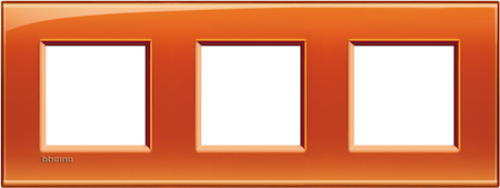 BTicino LNA4802M3OD LivingLight Рамка прямоугольная, 3 поста, цвет Оранжевый