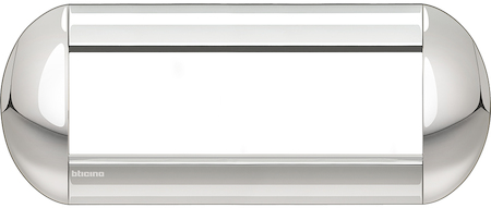BTicino LNB4807CR LivingLight Рамка овальная, 7 модулей, цвет Хром