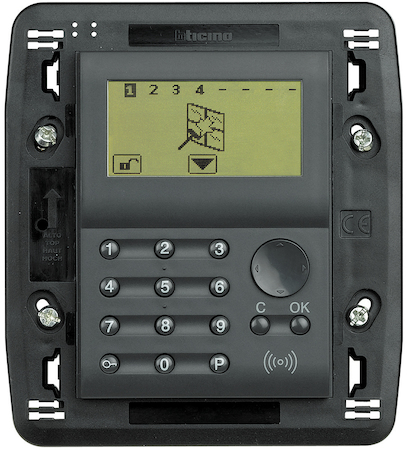 BTicino L4608 Livinglight Устройство локального контроля с дисплеем, для системы охр.сигнализации,антрацит