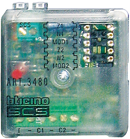 BTicino 3480 Базовый модуль приёма сигналов датчиков