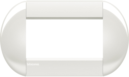 BTicino LNB4804BI LivingLight Рамка овальная, 4 модуля, цвет Белый