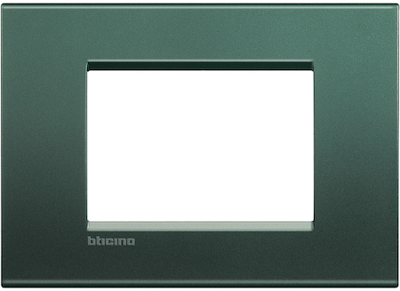 BTicino LNA4803PK LivingLight Рамка прямоугольная, 3 модуля, цвет Зеленый шелк