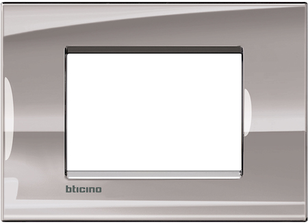 BTicino LNA4803NS LivingLight Рамка прямоугольная, 3 модуля, цвет Никель