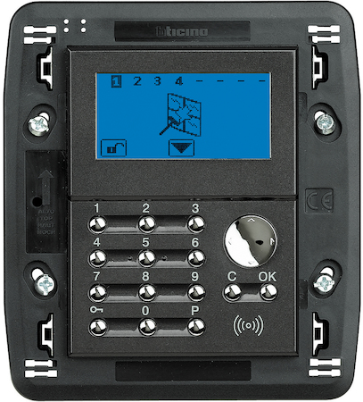 BTicino HS4608 Axolute Устройство локального контроля с дисплеем для системы Охранной сигнализации, цвет антрацит