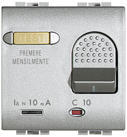 BTicino NT4305/10 2х полюсный дифференциальный автоматический выключатель 10А 230В 2 модуля