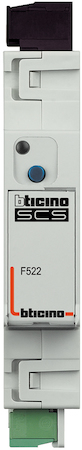 BTicino F522 My Home Активатор со встроенным датчиком тока для измерения потребления контролируемой нагрузки и ее управлением, 1DIN