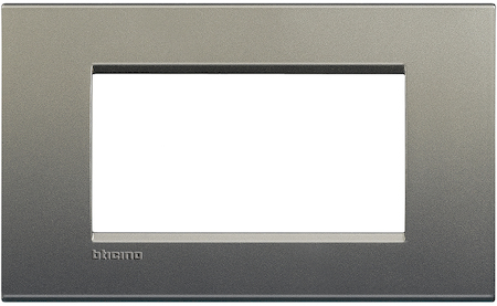 BTicino LNA4804AE LivingLight Рамка прямоугольная, 4 модуля, цвет Серый шелк