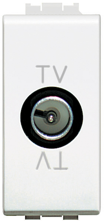 BTicino N4202P Экранированная TV розетка проходная 1 модуль, "папа"